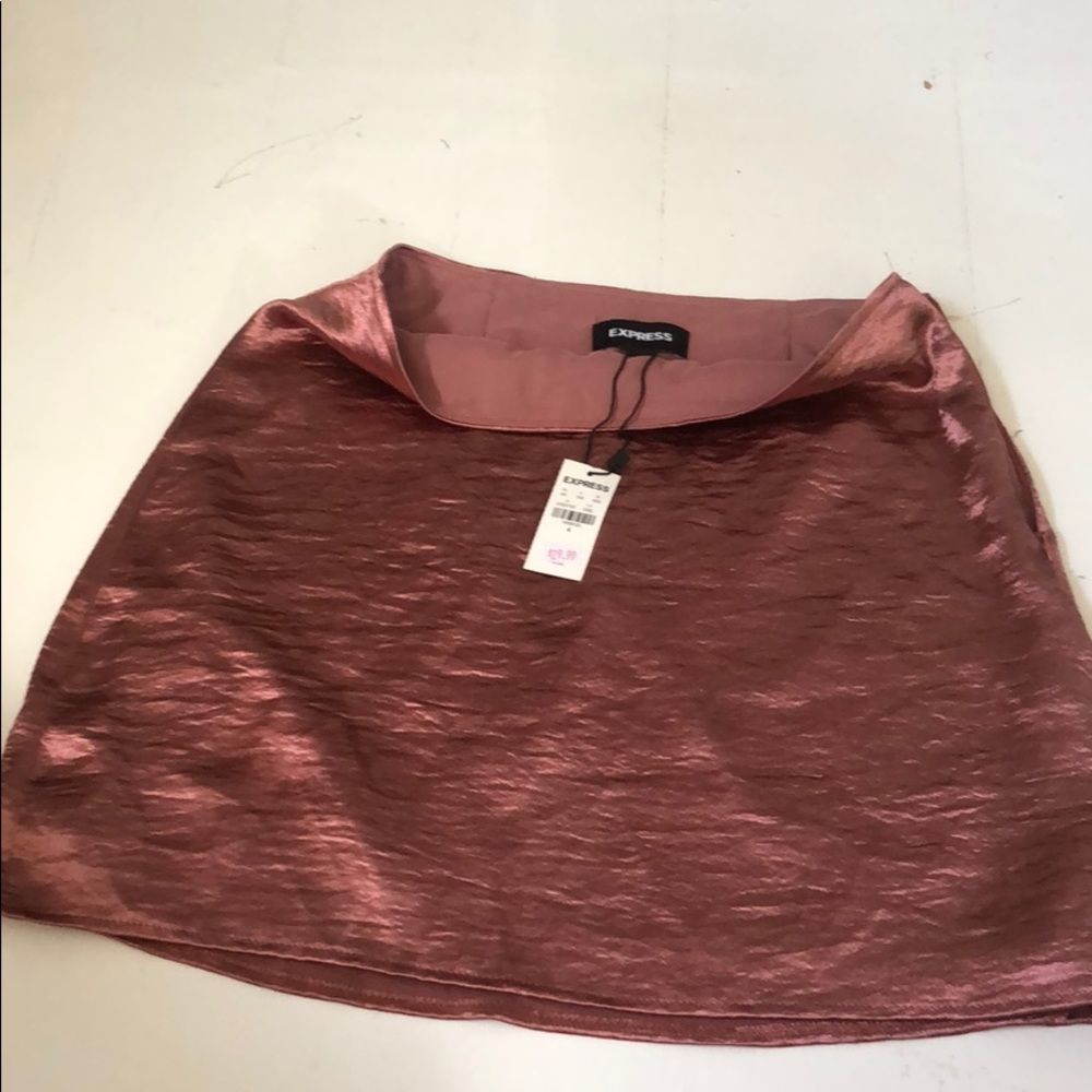 Express satin mini skirt